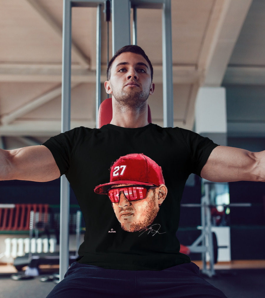 Mike Trout Los Angeles 27 Hat Reflective Sunglasses T-Shirt