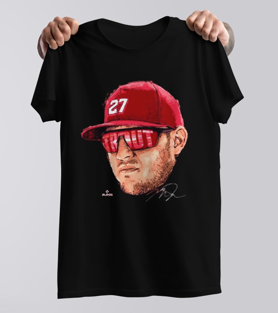 Mike Trout Los Angeles 27 Hat Reflective Sunglasses T-Shirt