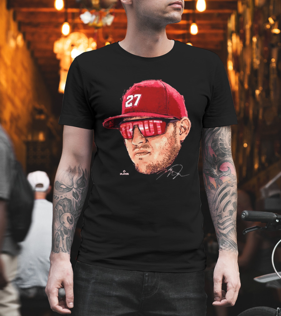 Mike Trout Los Angeles 27 Hat Reflective Sunglasses T-Shirt