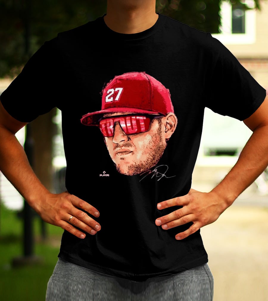 Mike Trout Los Angeles 27 Hat Reflective Sunglasses T-Shirt