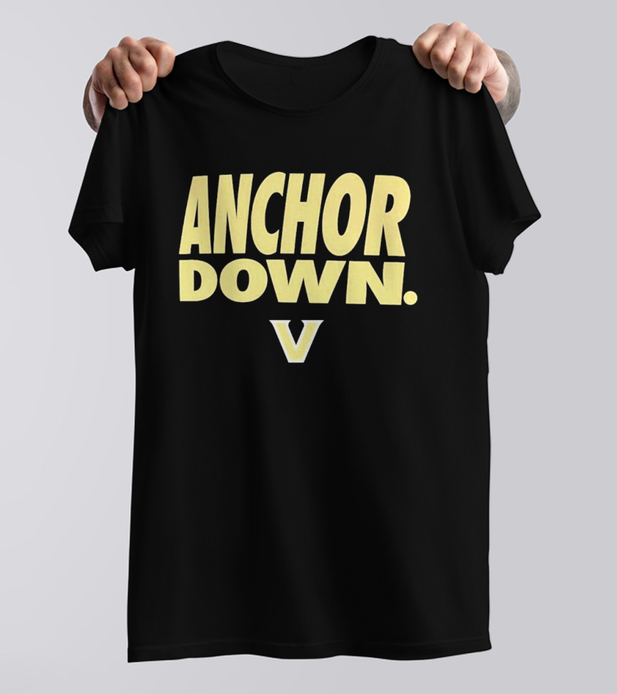 Vanderbilt Anchor Down V Gold T-Shirt