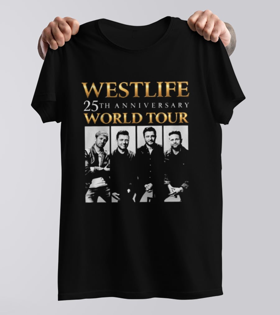 Westlife 25th Anniversary World Tour 2026 Schedule T-Shirt