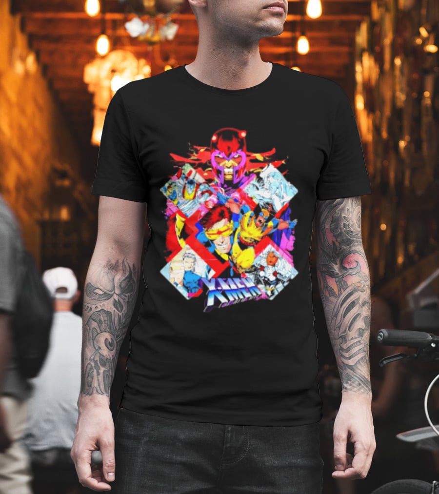 X Men Magneto Wolverine Cyclops Storm Colossus Marvel Comics Action Adventure T-Shirt