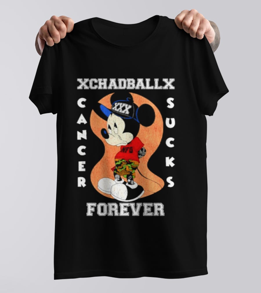 Xchadballx Cancer Sucks Forever Mickey Mouse Camo T-Shirt