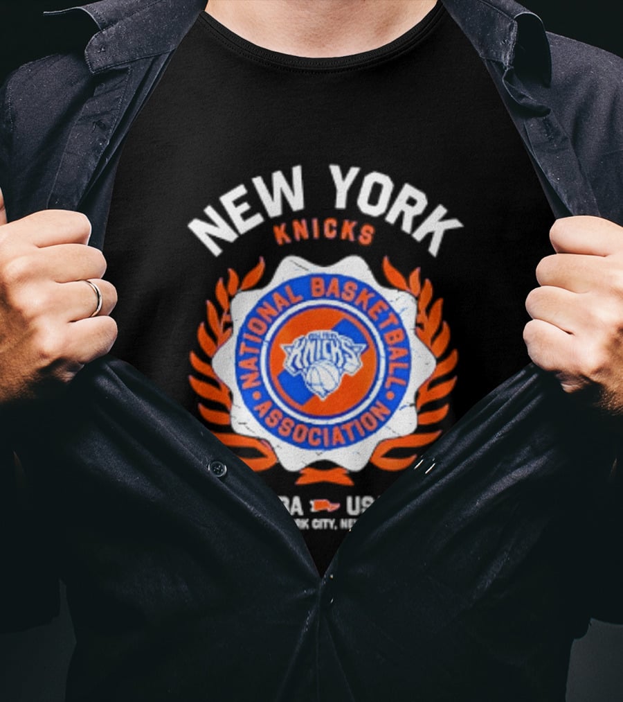 New York Knicks NBA USA National Basketball Association Laurel Crest 2026 T-Shirt