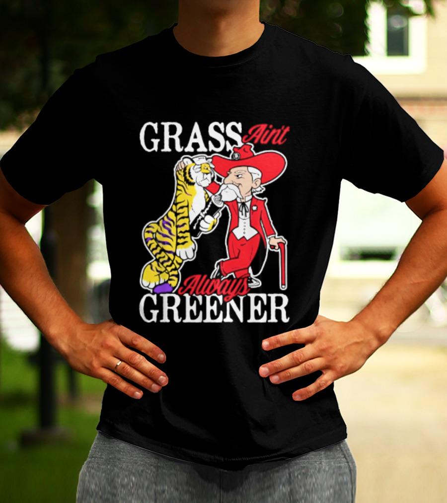Ole Miss Rebels Vs LSU Tigers Grass Ain't Greener 2026 NCAA T-Shirt
