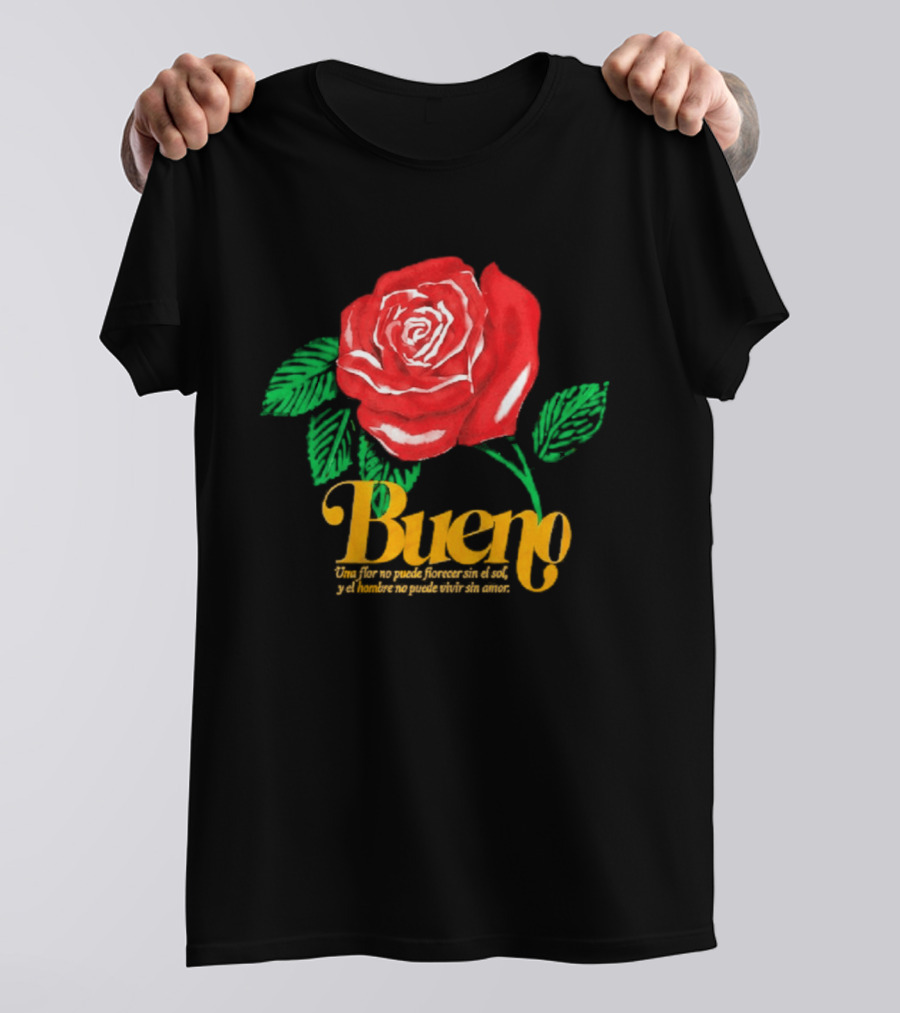 Quenton Jackson Bueno Red Rose Flower T-Shirt