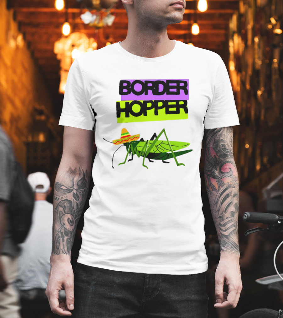 Border Hopper Sombrero Grasshopper T-Shirt