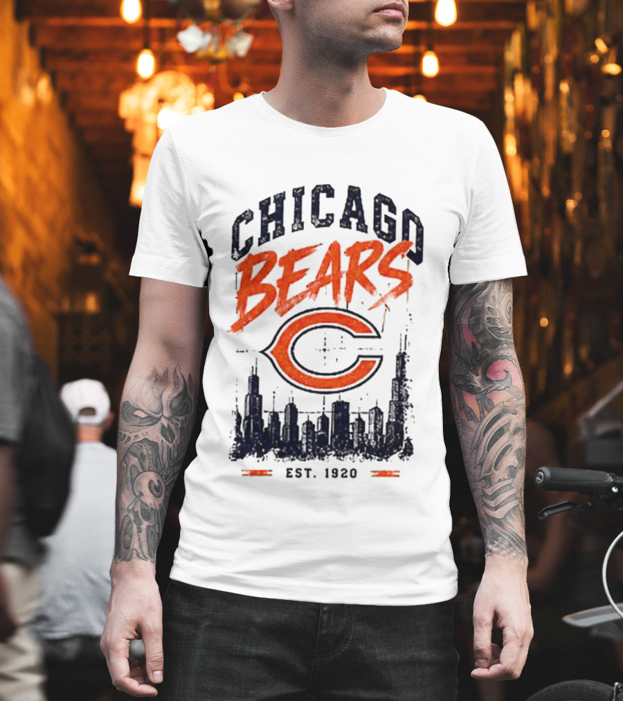 Chicago Bears Est 1920 Skyline Football City T-Shirt