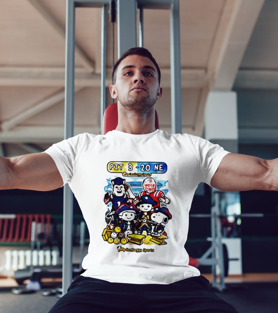 PIT 3 Vs 20 NE Patriots Snoopy Cartoon CornDoggy Sports Game Day T-Shirt