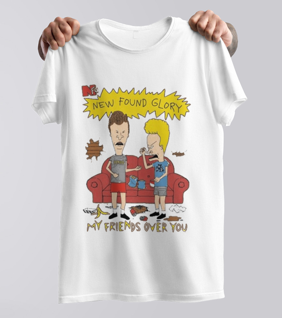 New Found Glory My Friends Over You Cartoon Characters Couch Scene T-Shirt