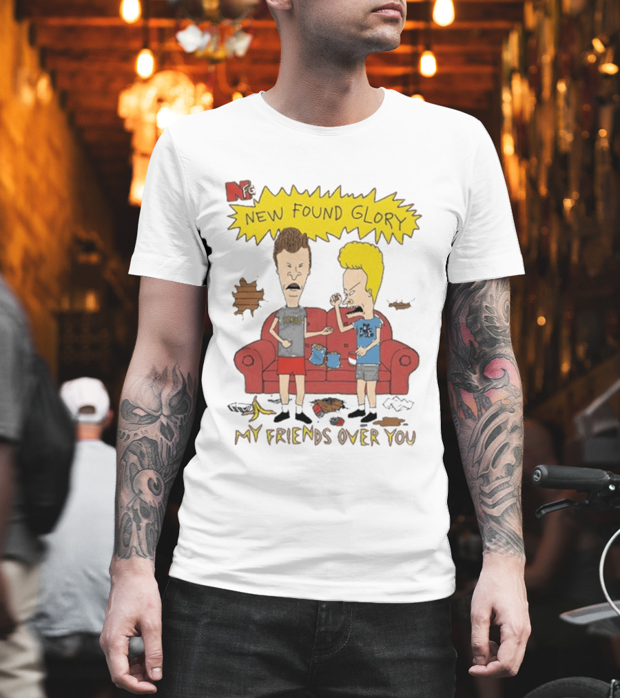 New Found Glory My Friends Over You Cartoon Characters Couch Scene T-Shirt