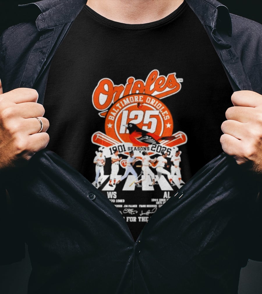 Baltimore Orioles 125 Seasons 1901 2025 Thank You For The Memories T-Shirt
