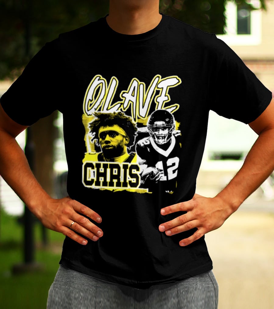 Chris Olave 12 New Orleans Saints Football Player Two Sided T-Shirt