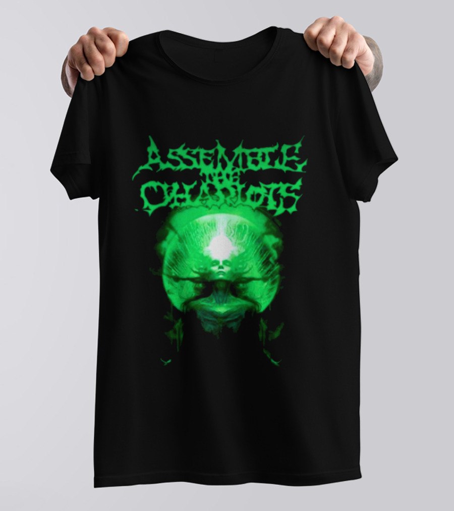 Indiemerchstore Assemble The Chariots Green Divine Glowing Entity T-Shirt