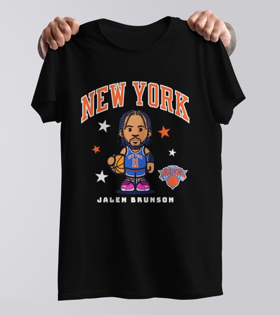 Jalen Brunson New York Knicks 11 Basketball Cartoon Stars T-Shirt