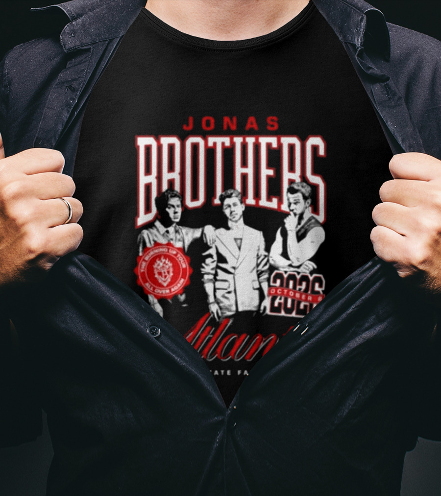 Jonas Brothers Atlanta State Farm Arena 2024 October Live Burning Up All Over Again T-Shirt