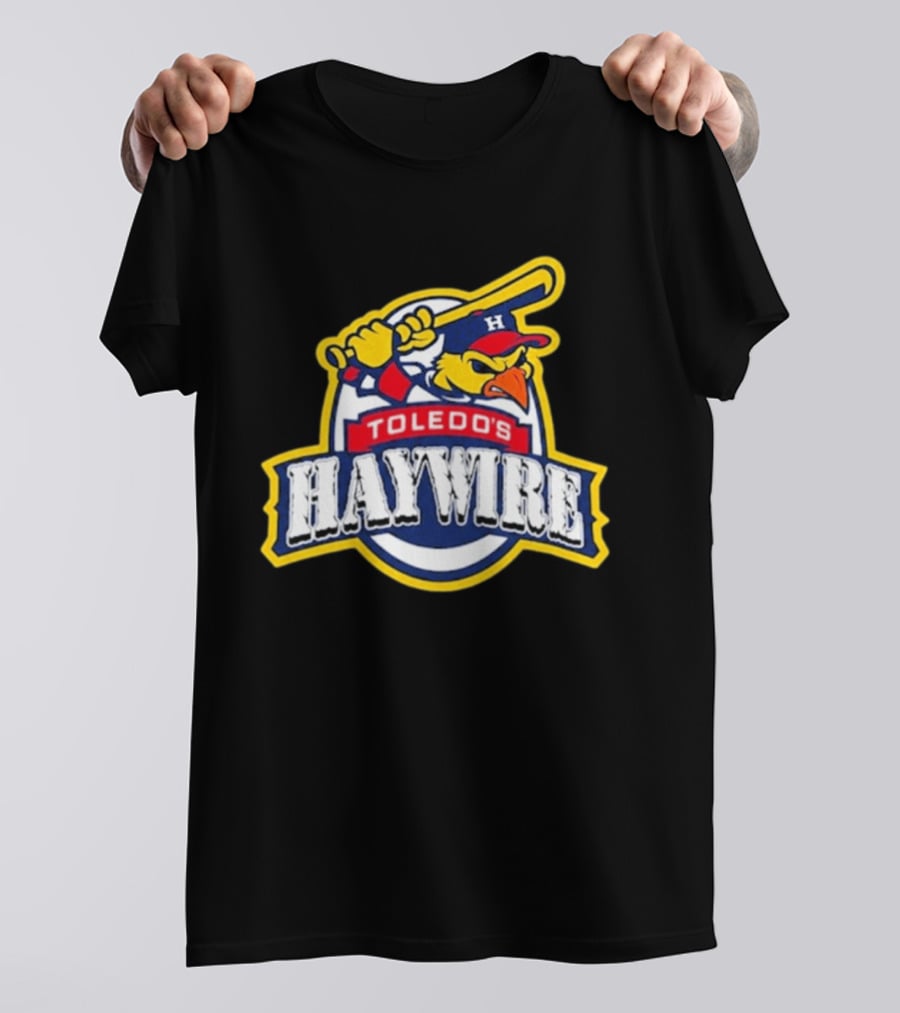Toledo's Haywire Baseball Mascot With Bat And Cap H T-Shirt