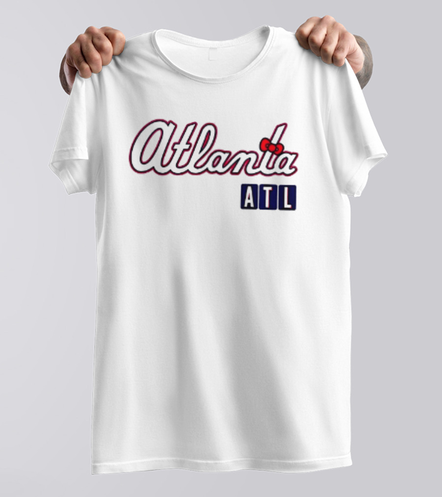 Atlanta Braves Hello Kitty ATL 2026 Baseball Cartoon Collaboration T-Shirt