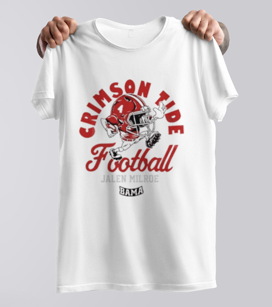 Crimson Tide Football Jalen Milroe Helmet T-Shirt