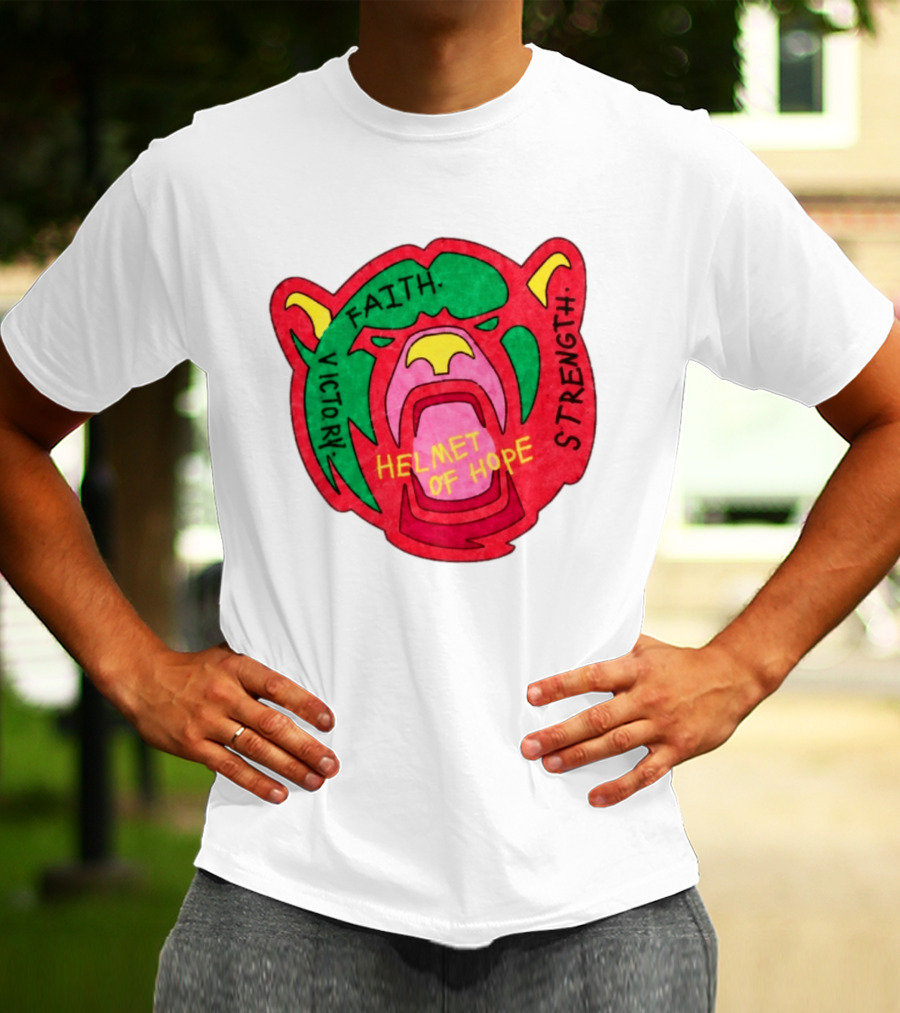 Helmet Of Hope Faith Victory Strength Baylor Football Bear T-Shirt