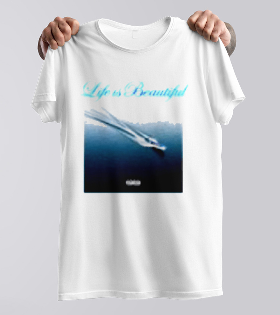 Life Is Beautiful Album White Larry June Shop T-Shirt