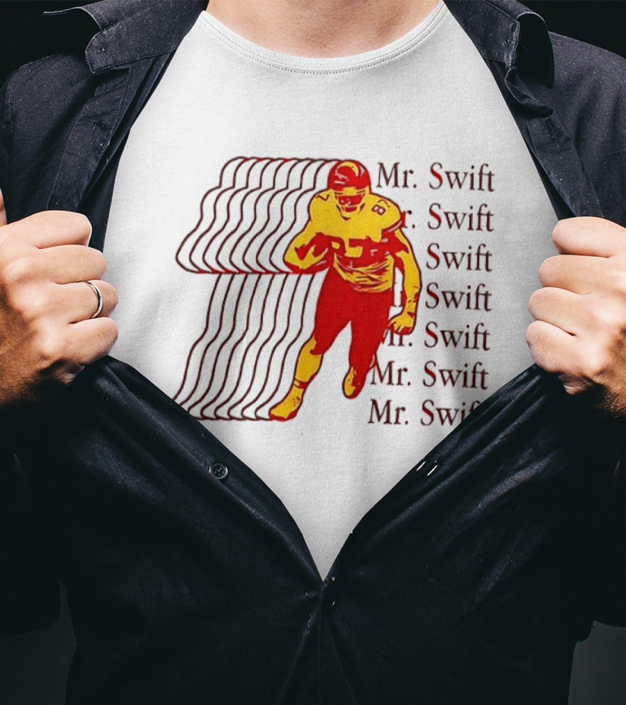 Mr. Swift 87 Kansas City Chiefs Football Player 2 Sided Back T-Shirt