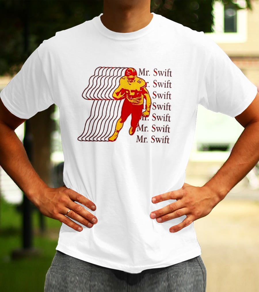 Mr. Swift 87 Kansas City Chiefs Football Player 2 Sided Back T-Shirt