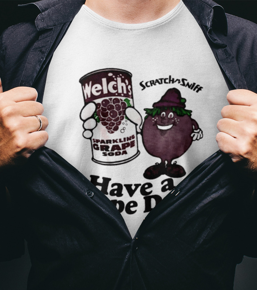 Welch's Scratch N Sniff Sparkling Grape Have A Grape Day T-Shirt