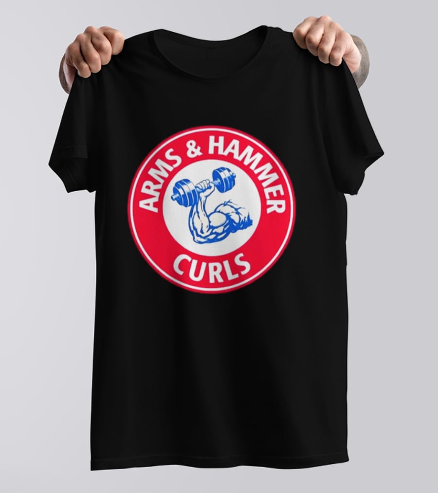 Arms And Hammer Curls Gym Weightlifting Dumbbell Muscle Training T-Shirt