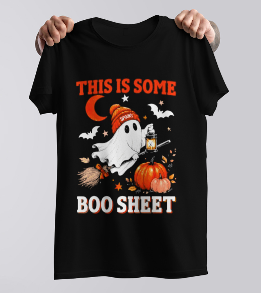 This Is Some Boo Sheet Spooky Ghost Lantern Pumpkin Halloween T-Shirt