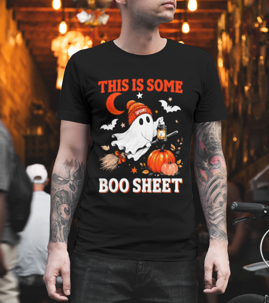 This Is Some Boo Sheet Spooky Ghost Lantern Pumpkin Halloween T-Shirt