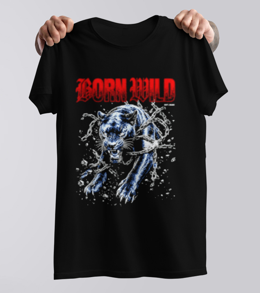 Born Wild Panther Urban Streetwear Athletic Supply T-Shirt
