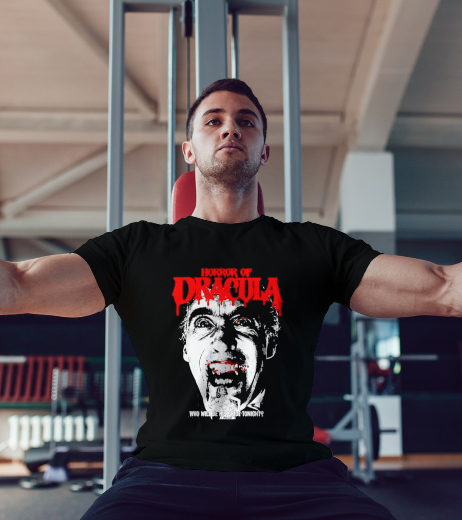 Horror Of Dracula Who Will Be His Bride Tonight Vintage Vampire Movie T-Shirt