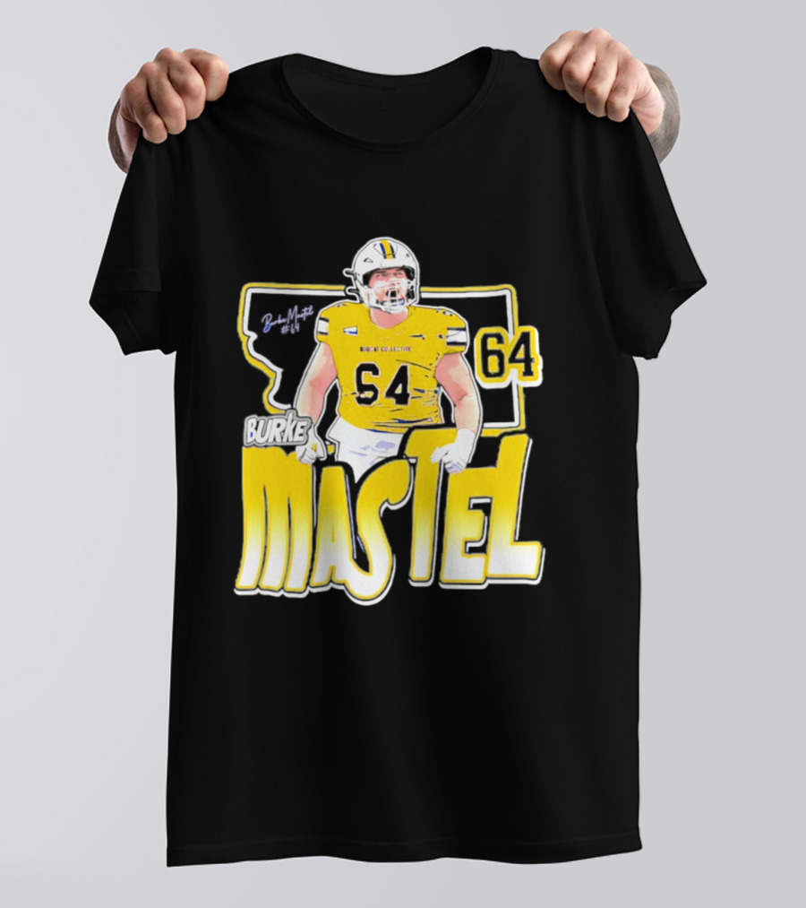 Burke Mastel 2026 Montana State Bobcats Player 64 Caricature T-Shirt