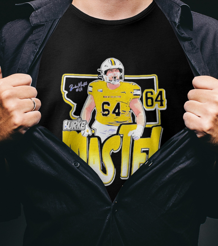Burke Mastel 2026 Montana State Bobcats Player 64 Caricature T-Shirt