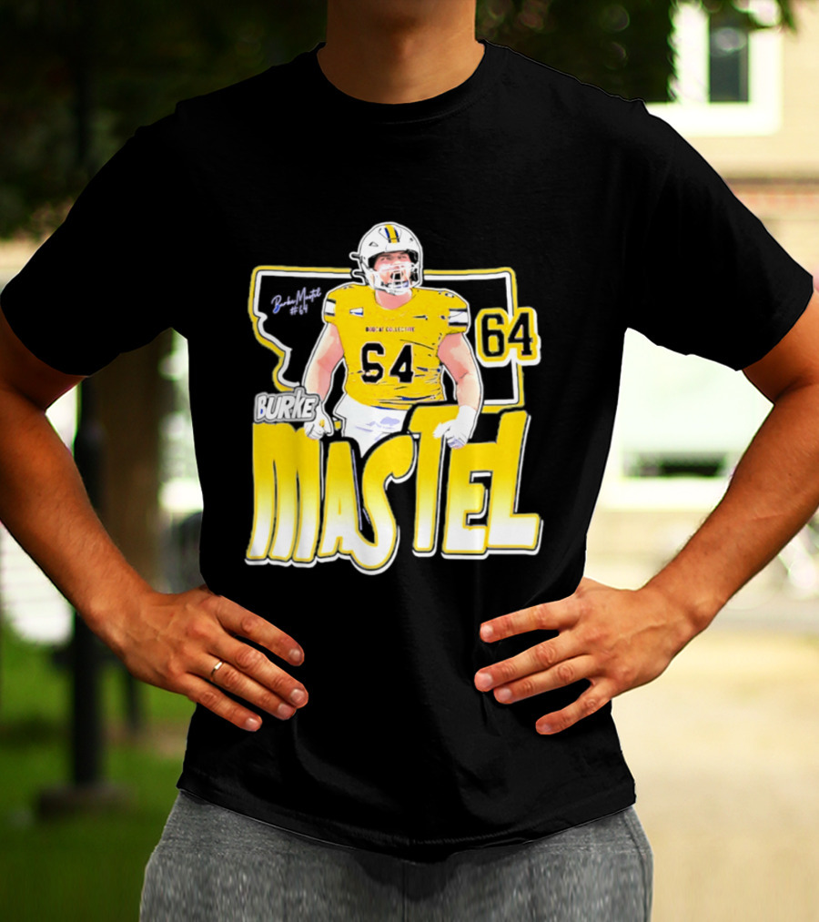 Burke Mastel 2026 Montana State Bobcats Player 64 Caricature T-Shirt