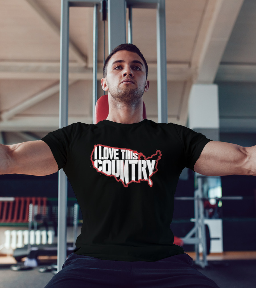 I Love This Country United States Map T-Shirt