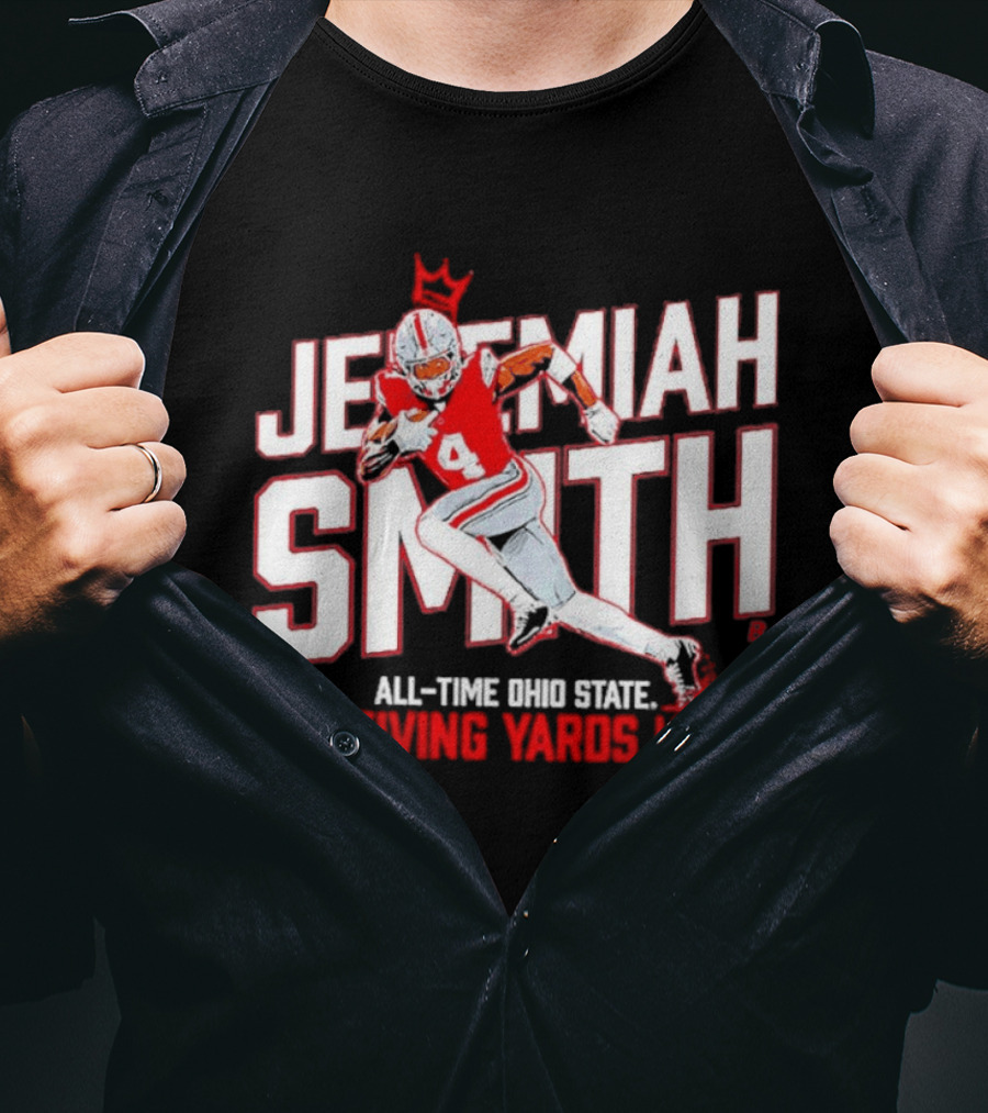 Jeremiah Smith All Time Ohio State Receiving Yards King Football Glory T-Shirt