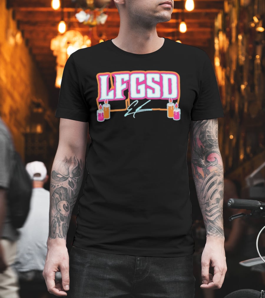 LFGSD Ethan San Diego Padres Candles T-Shirt