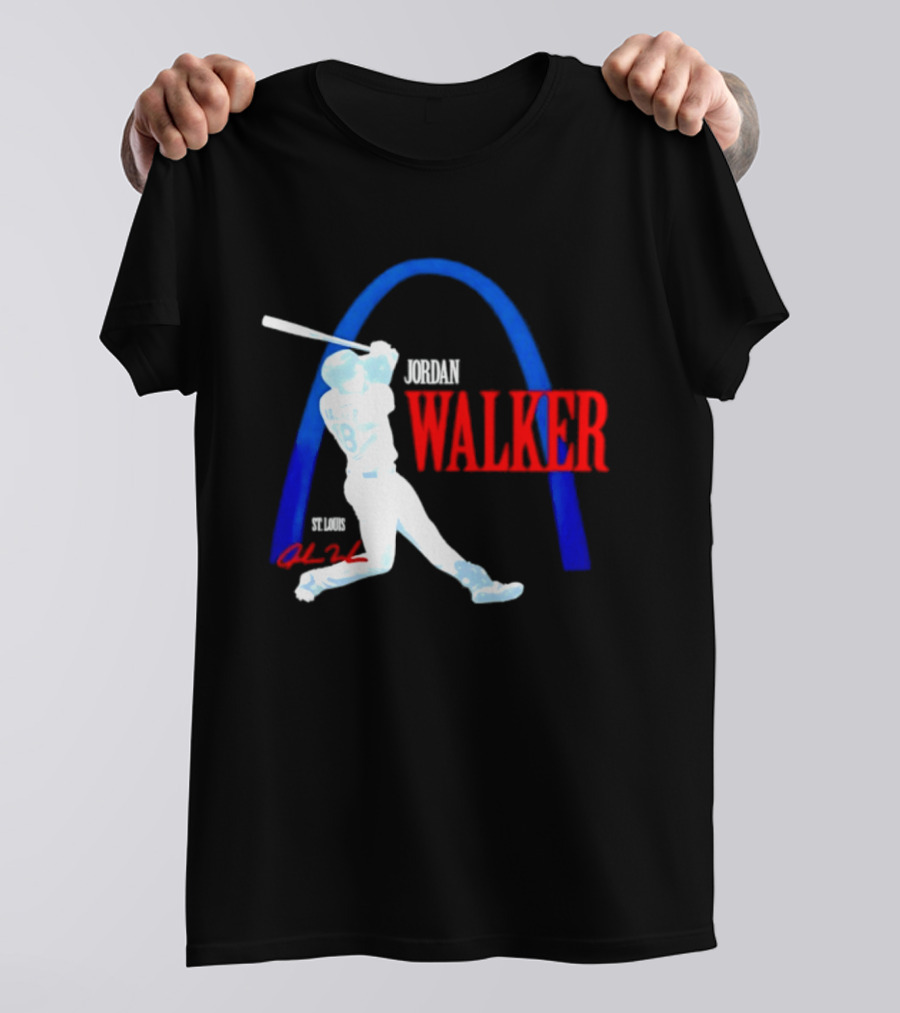 Jordan Walker St Louis Cardinals Gateway Arch Baseball Player T-Shirt