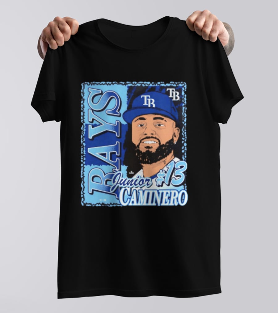Junior Caminero #13 Tampa Bay Rays TB Player Profile T-Shirt