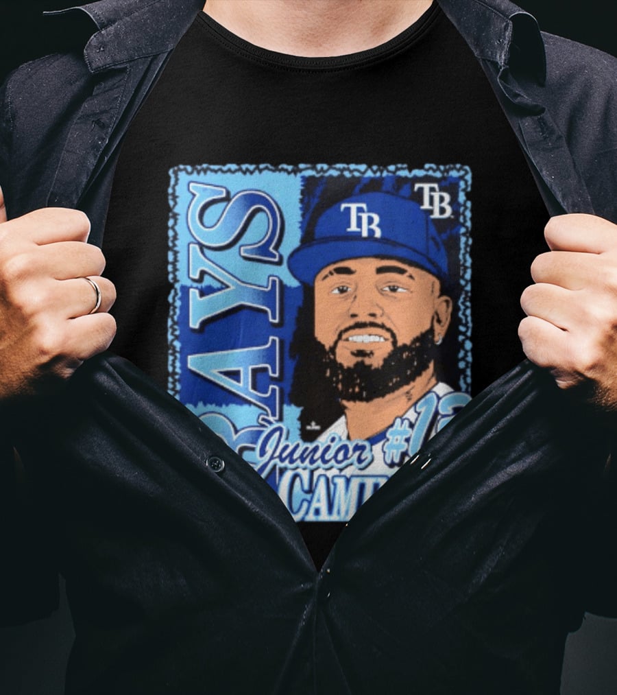 Junior Caminero #13 Tampa Bay Rays TB Player Profile T-Shirt