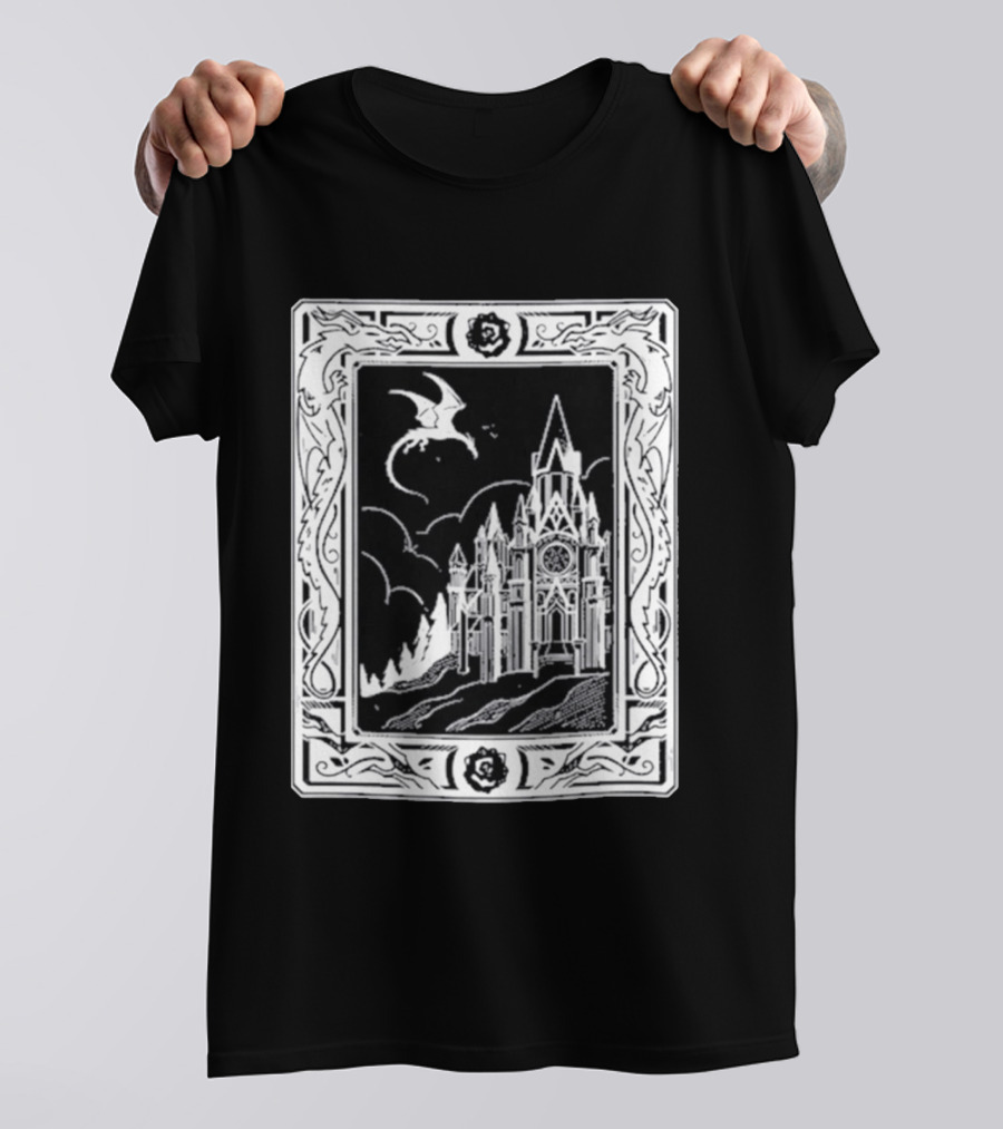 GeminiTay Castle Dragon Gothic Fantasy T-Shirt