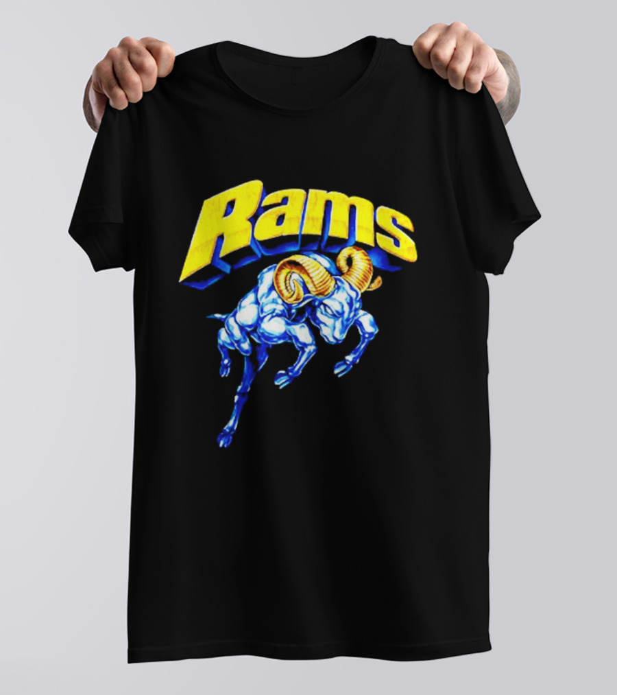 Rams Blue Horn Sports Los Angeles Fan T-Shirt