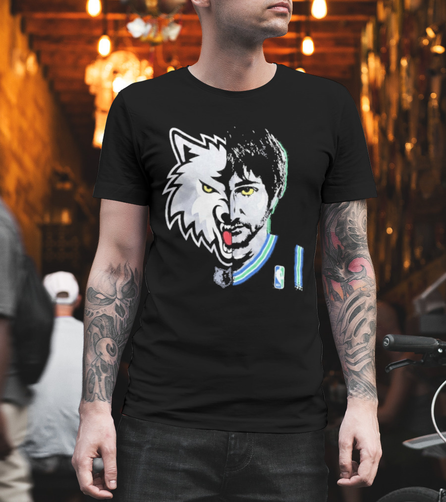 Majestic Ricky Rubio Minnesota Timberwolves NBA Game Face T-Shirt