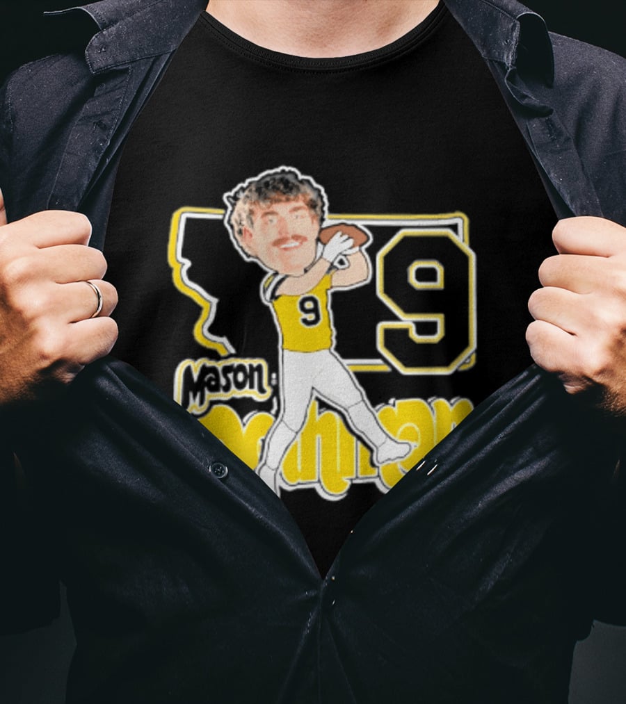 Mason Dethman Montana State Bobcats Caricature 2026 Number 9 Football T-Shirt