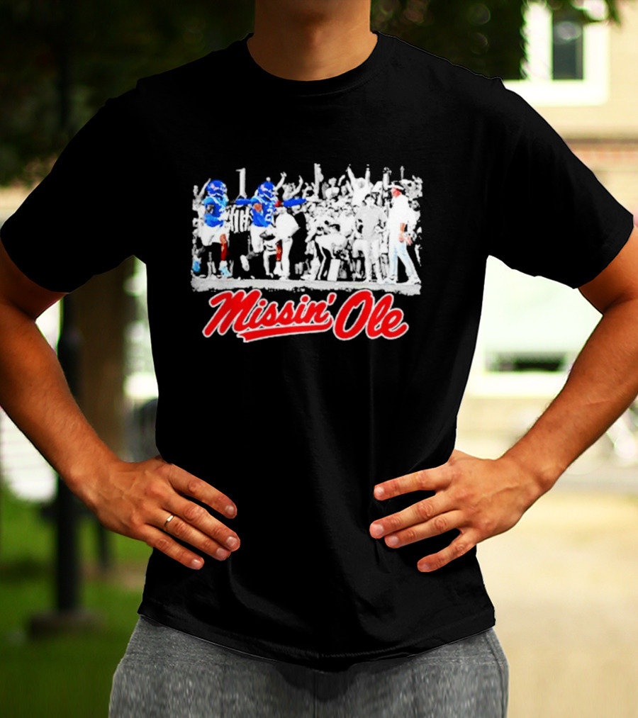 Missin Ole Miss Football Sideline Game Day Enthusiasts T-Shirt