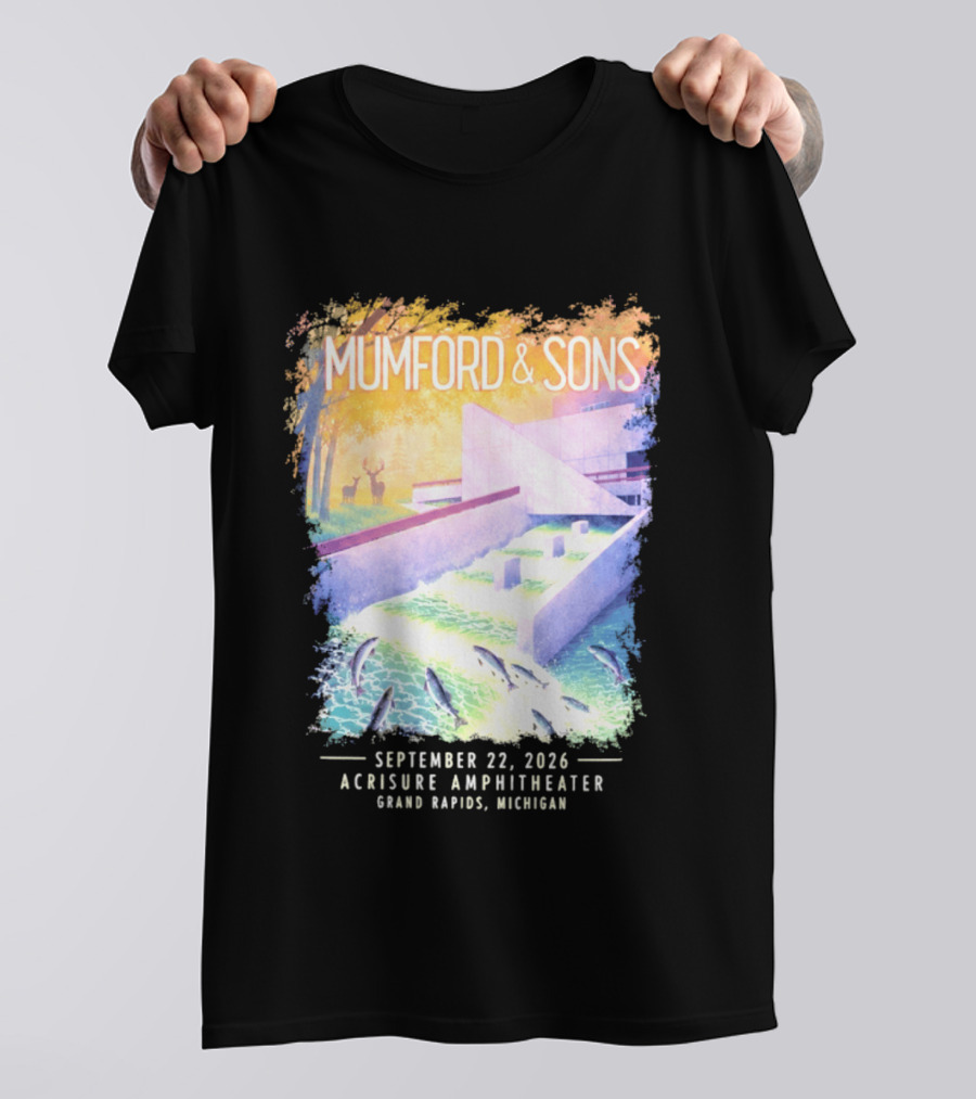 Mumford And Sons Acrisure Amphitheater September 22 2026 Grand Rapids MI Concert Event T-Shirt