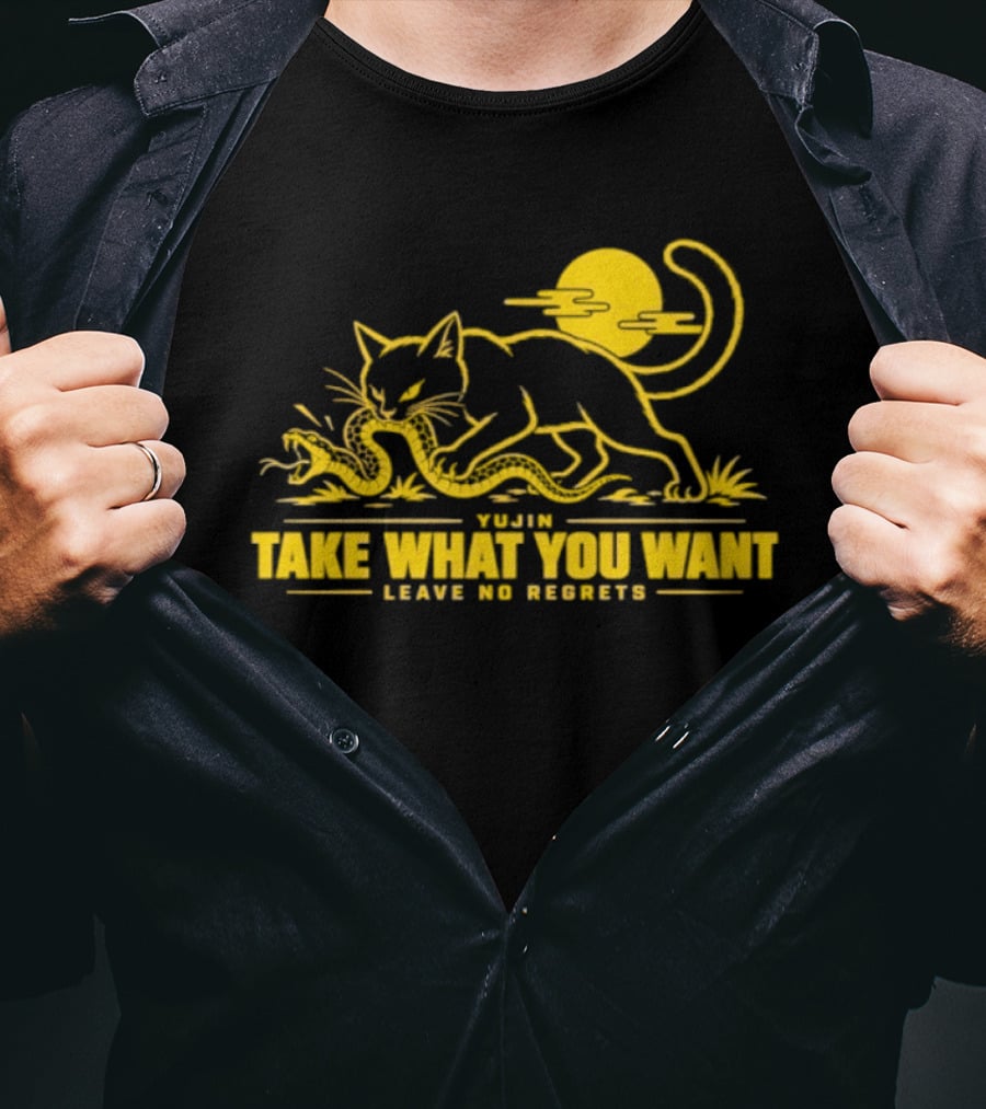 Yujin Take What You Want Leave No Regrets Cat And Snake Sun Scene T-Shirt
